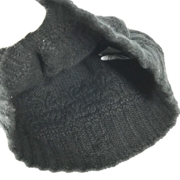 CHANEL NO 5 number 5 logo beanie hat knit hat knit cap Knit hat Cashmere Black